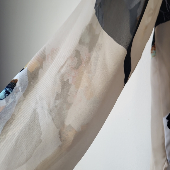 3.1 Phillip Lim Multicolor Sheer Floral Blouse - Picture 3 of 6